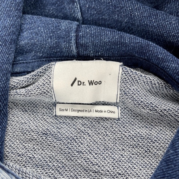 DR.WOO x Nyden Los Angeles Size M Denim Embroidered Compass Pullover Hoodie - Picture 4 of 13